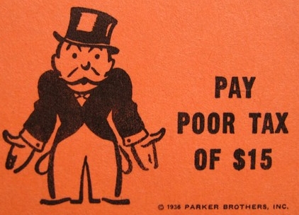 Pay Poor Tax Chance Card from Monopoly