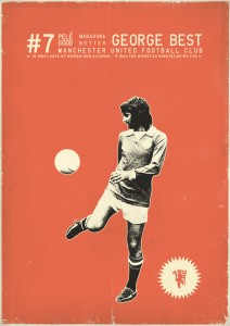 vintage poster of Manchester United's George Best