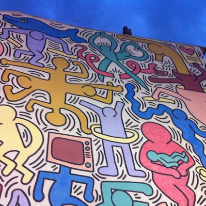 A mural by Keith Haring in Pisa.